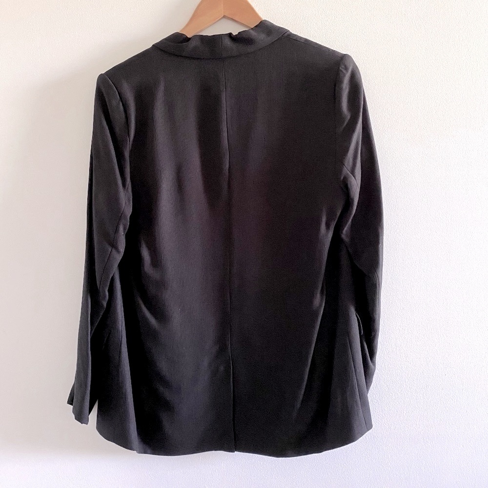 NWT FRANK & OAK Open front long blazer - women’s Tencel fully-lined open - Picture 4 of 6